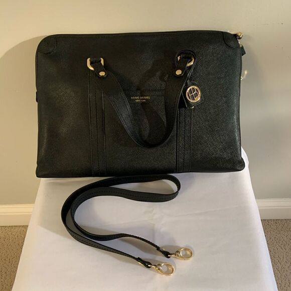 Henri Bendel West 57th Leather Laptop Briefcase - Picture 4 of 16